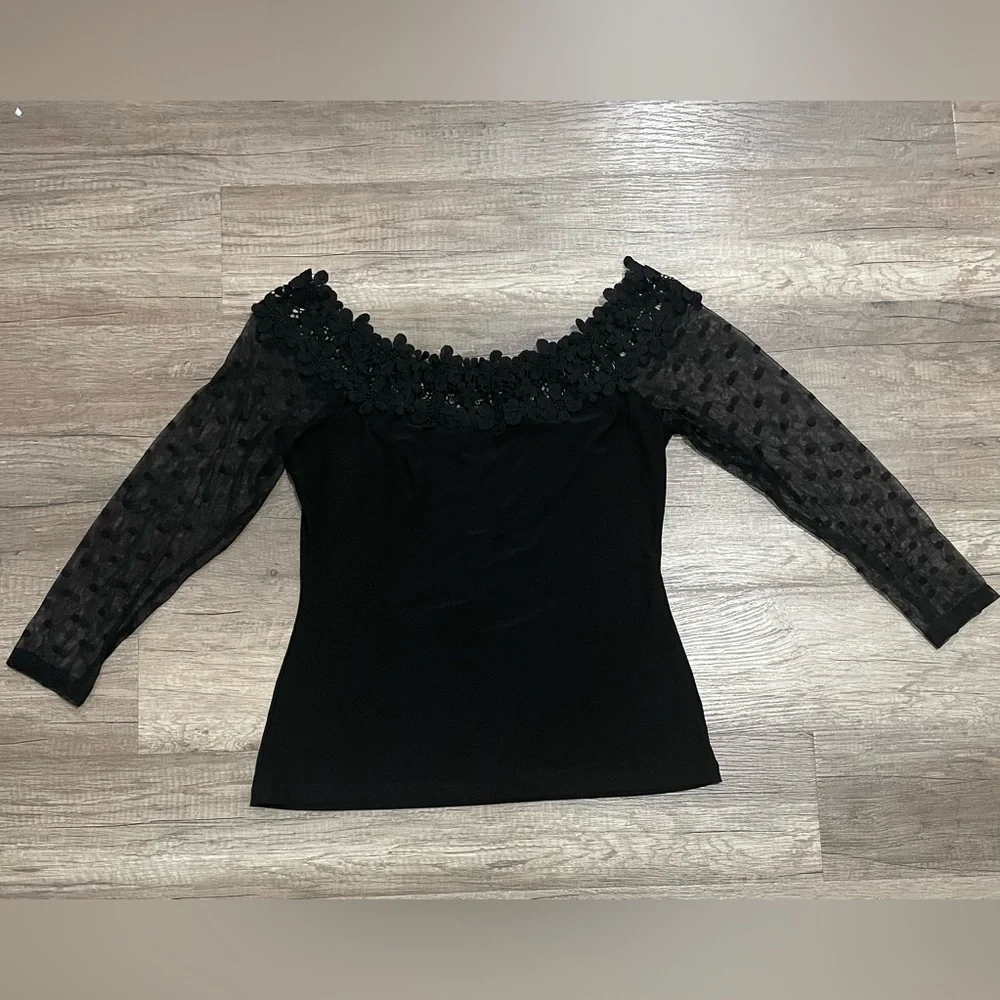 VENUS Black Off the Shoulder Top - Picture 1 of 5